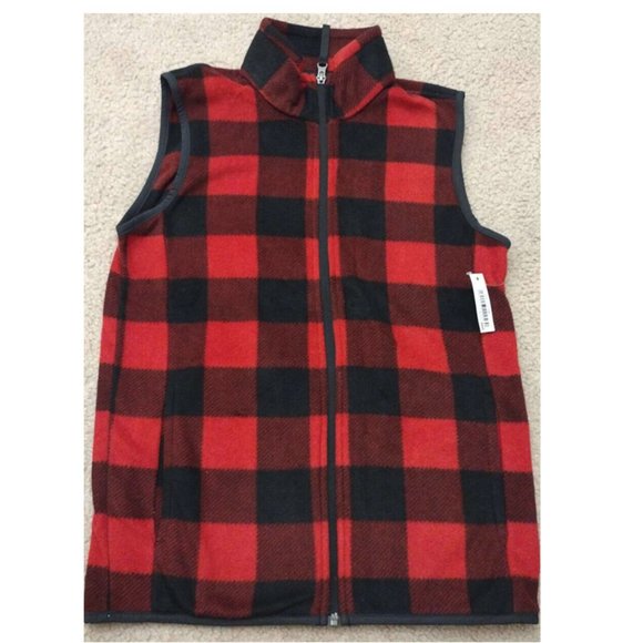 Amazon Other - Red Buffalo Plaid Child's fleece Vest XL 12 Years Christmas Unisex Girl Boy